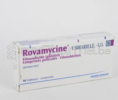 Pharmacie Parent Sprl Substances Actives S Spiramycine Rovamycine 500 Mg 16 Comp