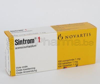 Pharmacie Parent SPRL : SINTROM 1 MG 100 COMP Pharmacie Parent SPRL : SINTROM 1 MG 100 COMP