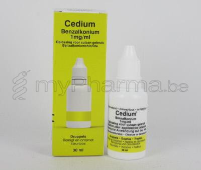 CEDIUM BENZALKONIUM 0,1% 30 ML SOLUTION (médicament)