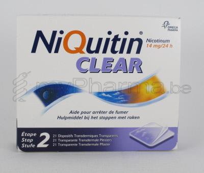 NIQUITIN CLEAR 14 MG 21 PATCHES (médicament)