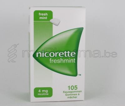 NICORETTE FRESHMINT 4 MG 105 GOMMES À MÂCHER  (médicament)
