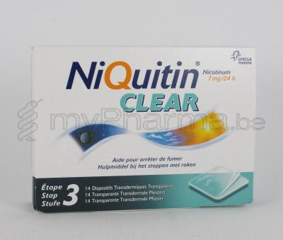 NIQUITIN CLEAR 7 MG 14 PATCHES  (médicament)
