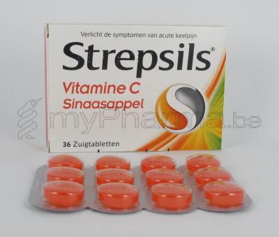 STREPSILS VITAMINE C ORANGE 36 COMP À SUCER (médicament)