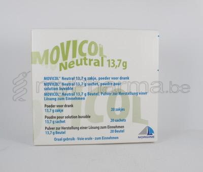 MOVICOL NEUTRAL 13,7 G 20 SACHETS  (médicament)
