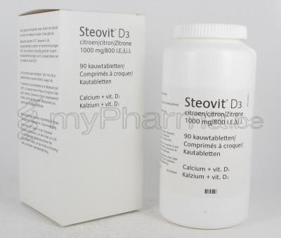 STEOVIT FORTE CITRON 1000/800  90 COMP À CROQUER (médicament)