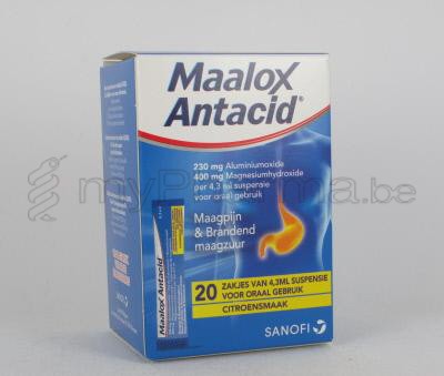 MAALOX ANTACID 4,3 ML 20 SACHETS (médicament)