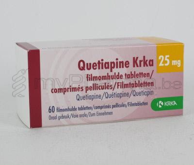 Pharmacie Parent SPRL : Home > Substances actives - Q - Quétiapine - QUETIAPINE KRKA 25 MG 60 COMP