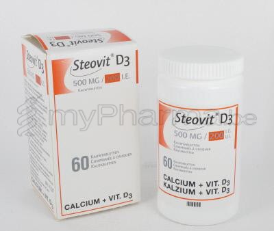 STEOVIT D3 500/200 60 COMP À CROQUER ORANGE (médicament)