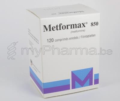 Pharmacie Parent SPRL : METFORMAX 850 MG 120 COMP Pharmacie Parent SPRL : METFORMAX 850 MG 120 COMP