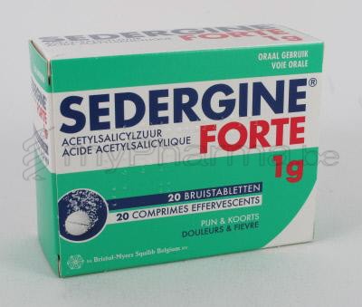 SEDERGINE FORTE 1 G  20 COMP EFF (médicament)