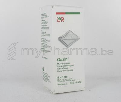 GAZIN CP N/STER 8P 5,0X 5,0CM 100 18500 (dispositif médical)