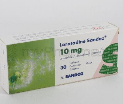 LORATADINE SANDOZ 10 MG 30 COMP  (médicament)
