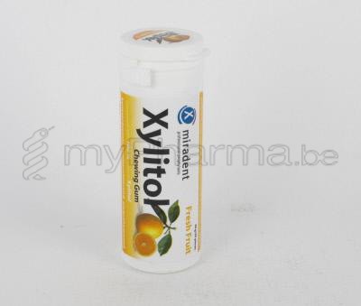 MIRADENT CHEWING GUM XYLITOL FRUITS SS 30 (complément alimentaire)