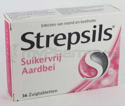 STREPSILS SANS SUCRE FRAISE 36 COMP À SUCER (médicament)