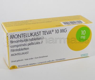 Pharmacie Parent SPRL Home > Substances actives - M - Montélukast (10 mg) - MONTELUKAST TEVA 10 MG 98 COMP