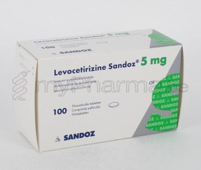 LEVOCETIRIZINE SANDOZ 5 MG  100 COMP  (médicament)