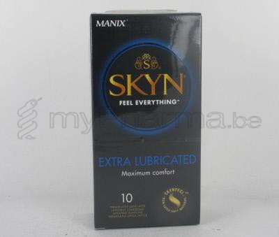 MANIX SKYN EXTRA LUBE 10 préservatifs (dispositif médical)