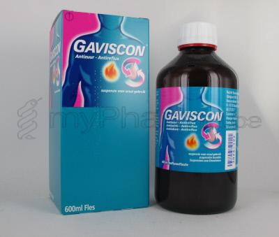 GAVISCON ANTI-ACIDE ANTIREFLUX 600 ML SUSPENSION BUVABLE  (médicament)