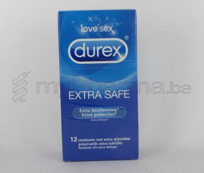 DUREX EXTRA SAFE 12 préservatifs lubrifiés            (dispositif médical)