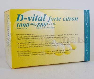 D-VITAL FORTE CITRON 1000/880 30 SACHETS     (médicament)