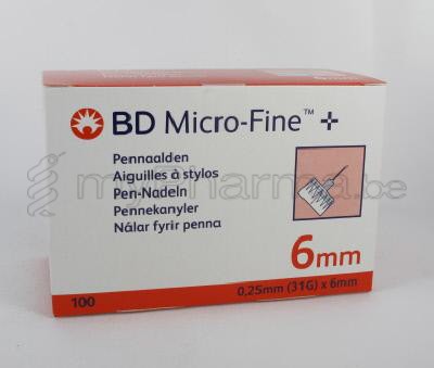 BD MICROFINE AIG.STYLO 0,25MM 31G 6MM   100 320734 (dispositif médical)